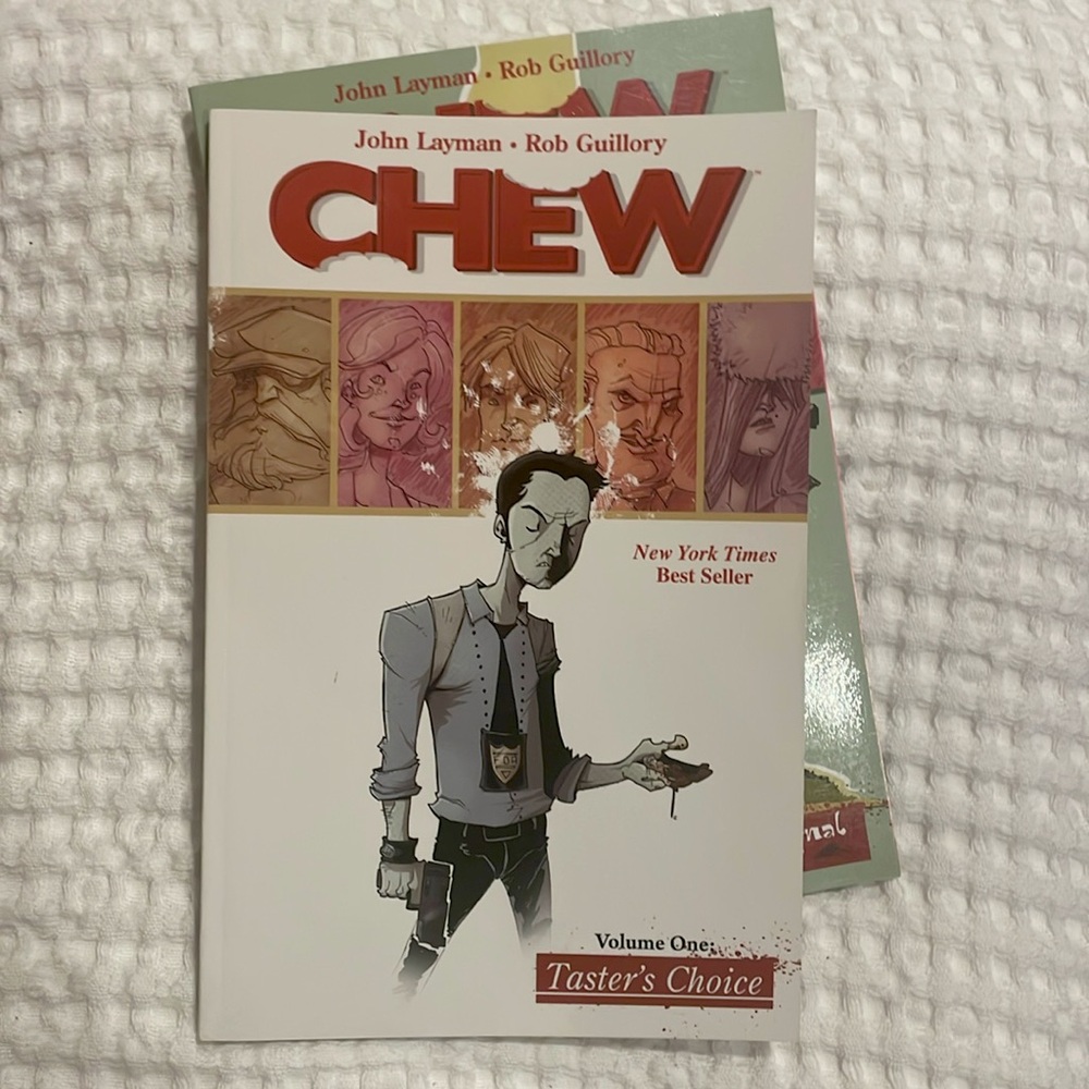 Chew graphic novels 1 & 2.